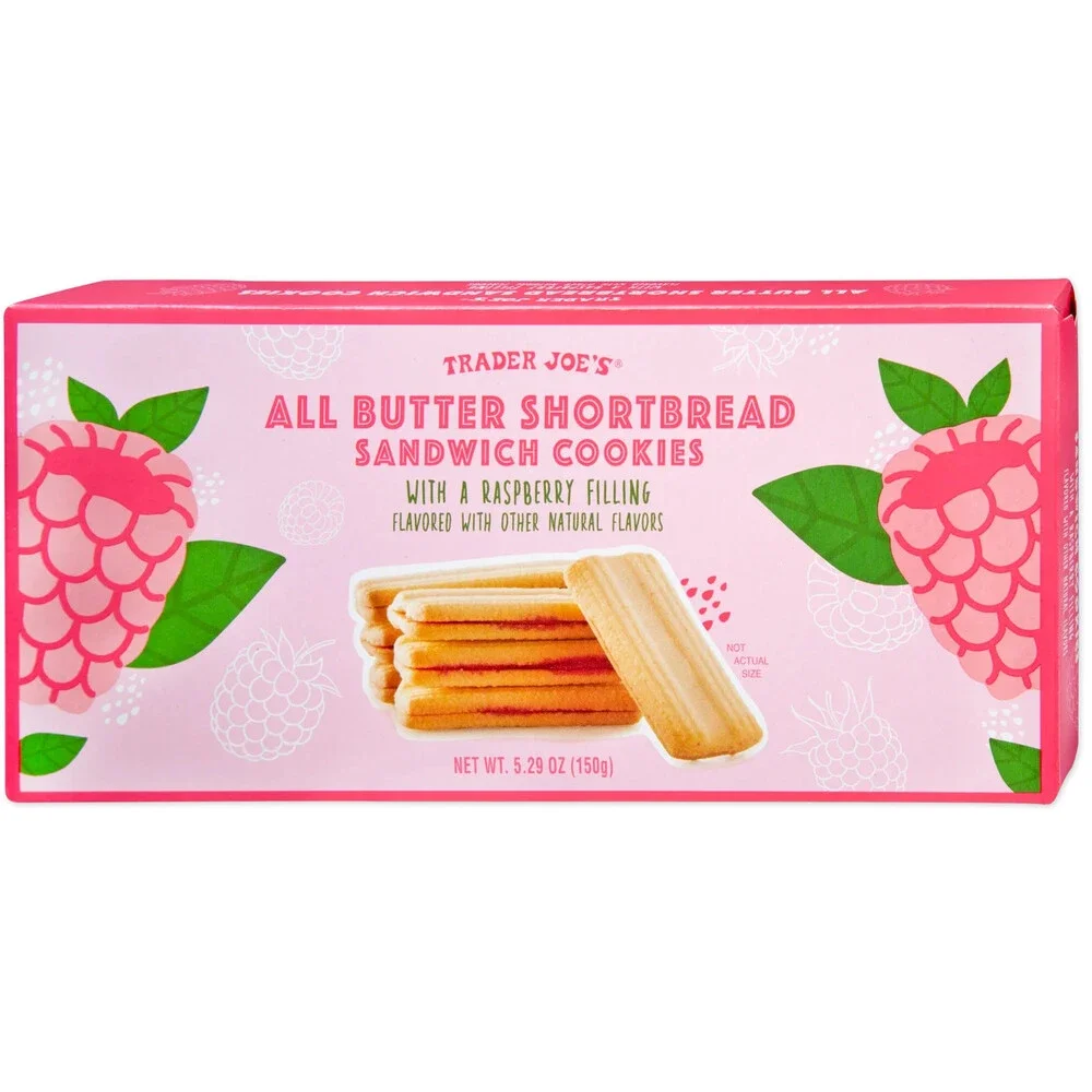 Trader Joe's — All Butter Shortbread Sandwich Cookies with Raspberry Filling